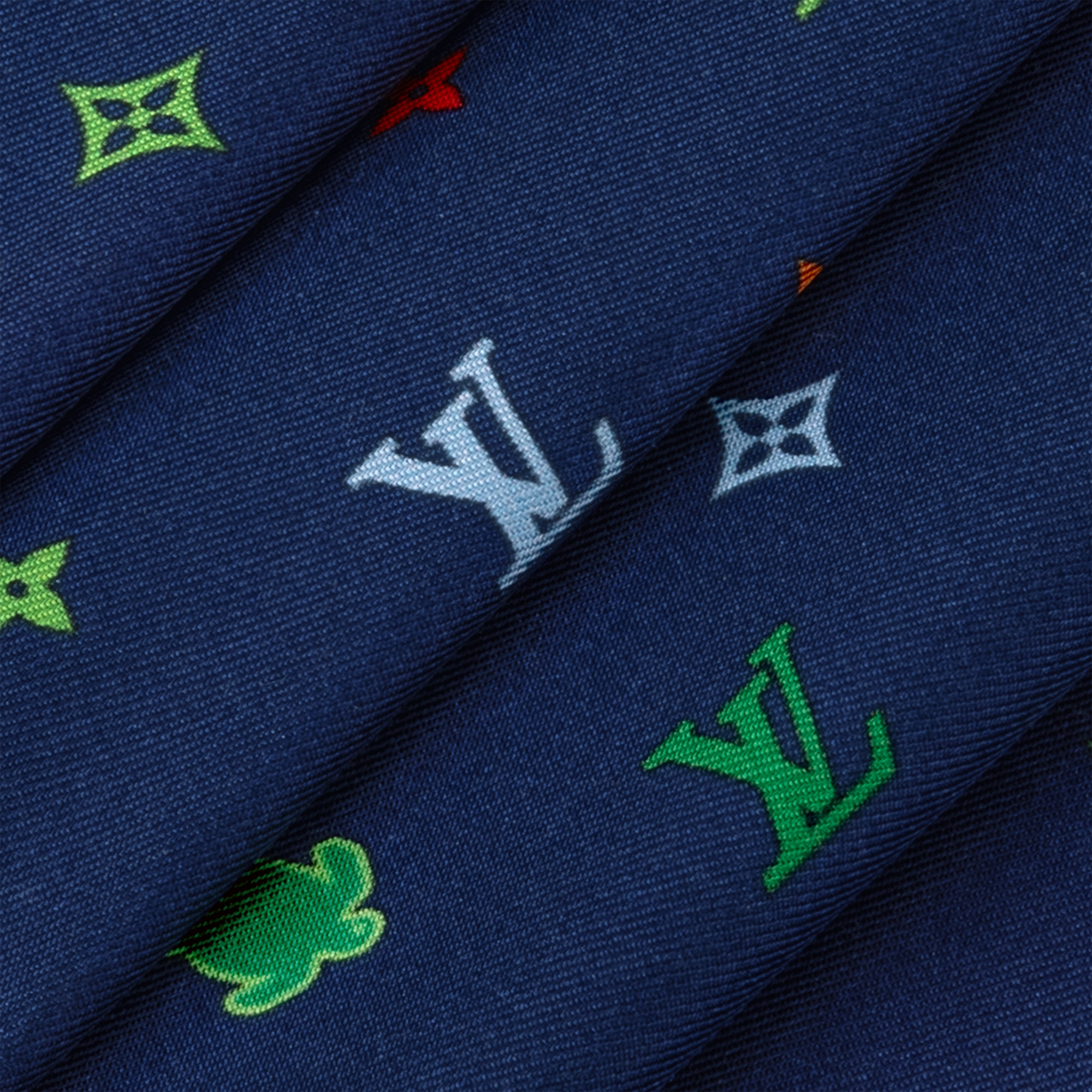 Allover LV Animals Pocket Square 2