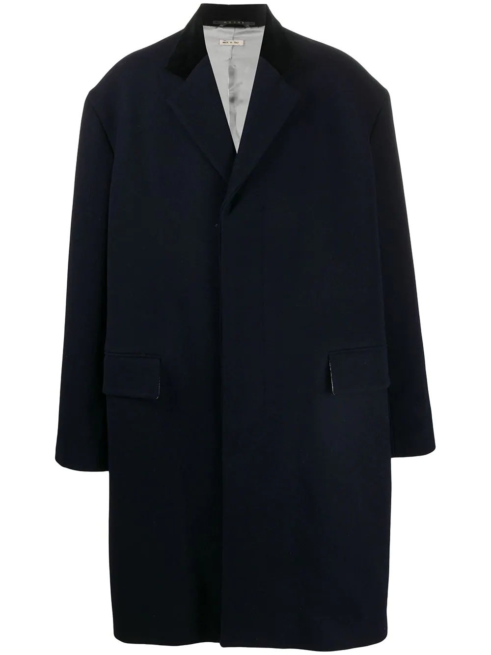 oversized single-breasted coat - 1