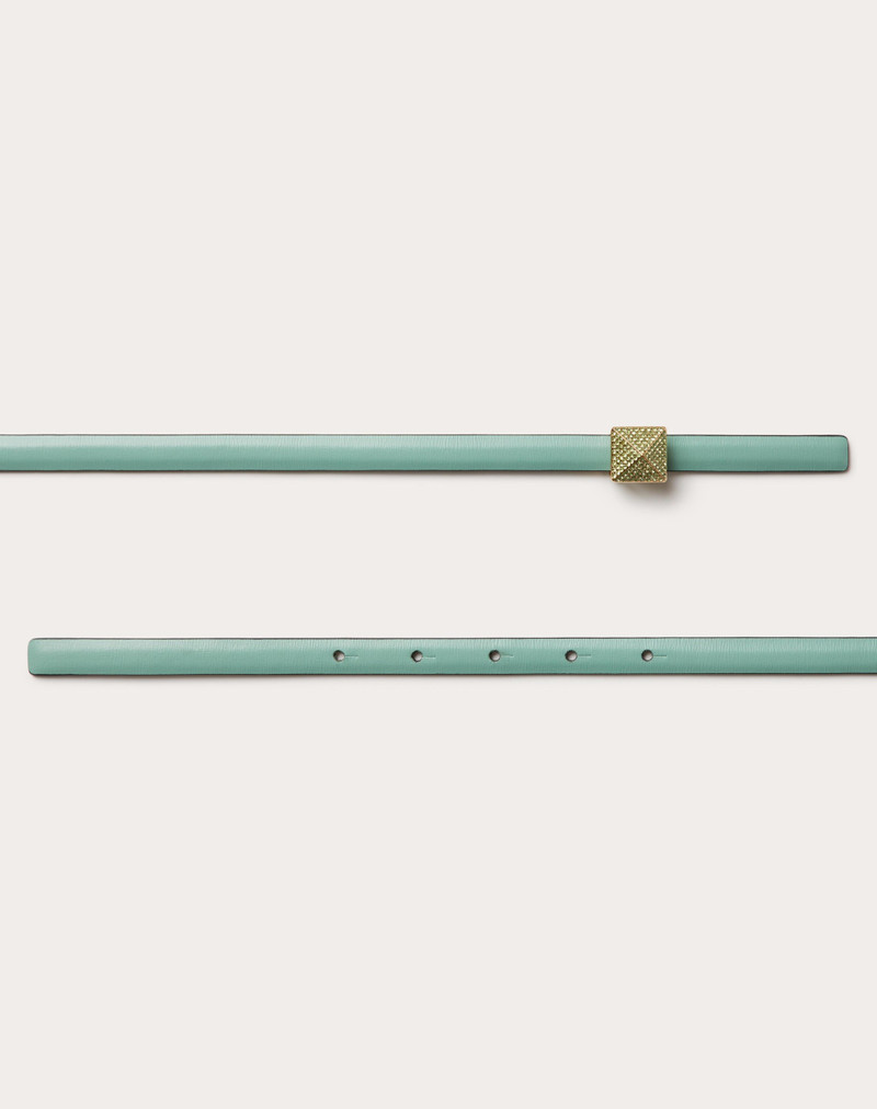 ONE STUD REVERSIBLE SHINY CALFSKIN BELT 12MM 3