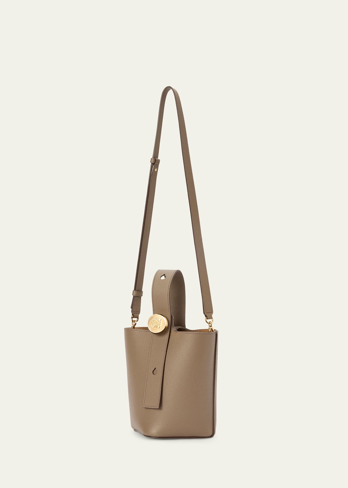 Pebble Mini Bucket Bag in Grain Leather - 3