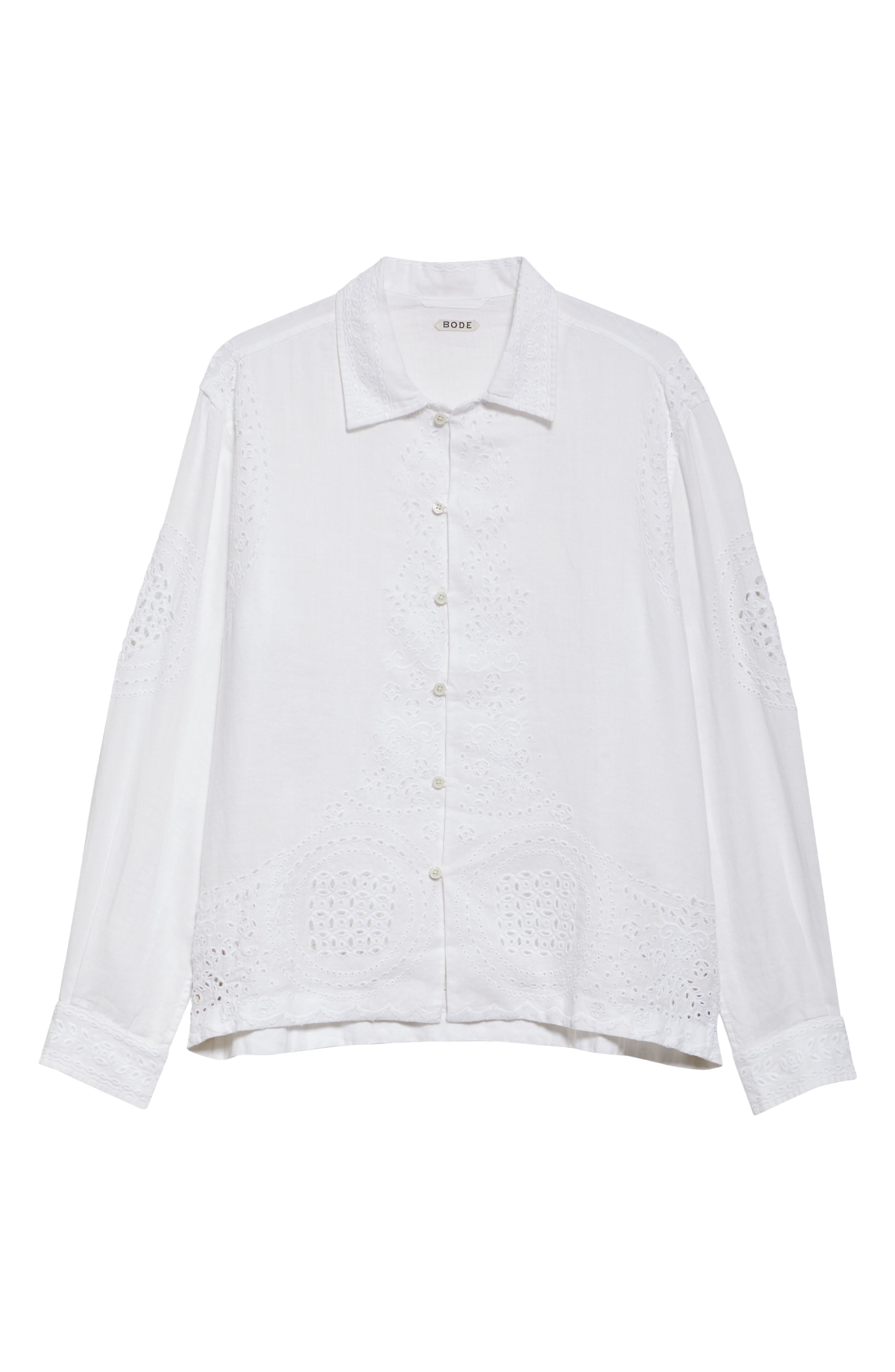 Bode Belvoir Shirt in White at Nordstrom - 5