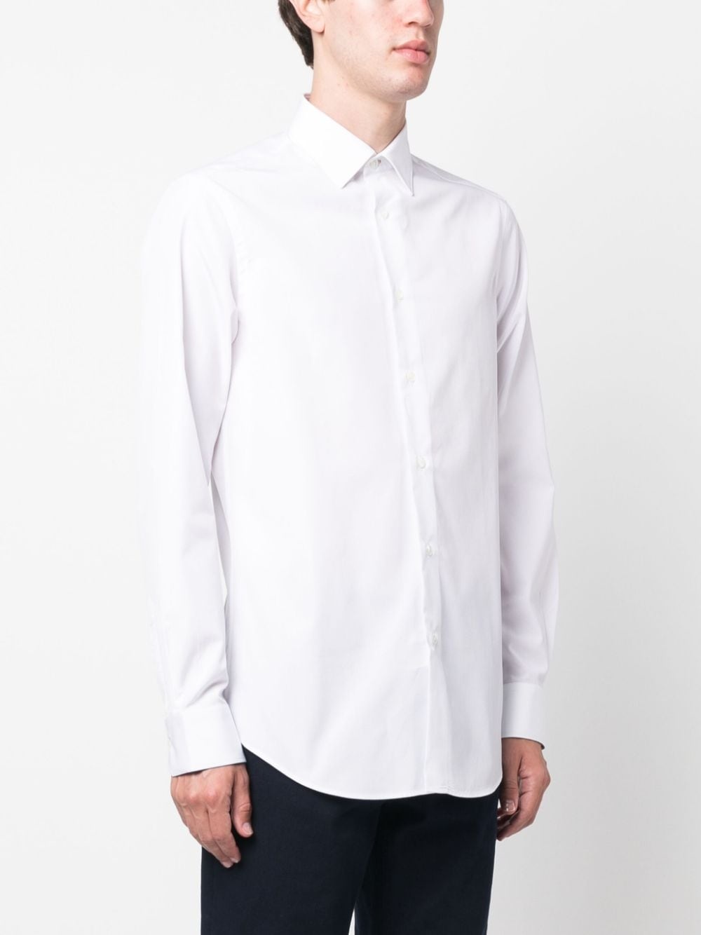 Signature Stripe-cuff cotton shirt - 3