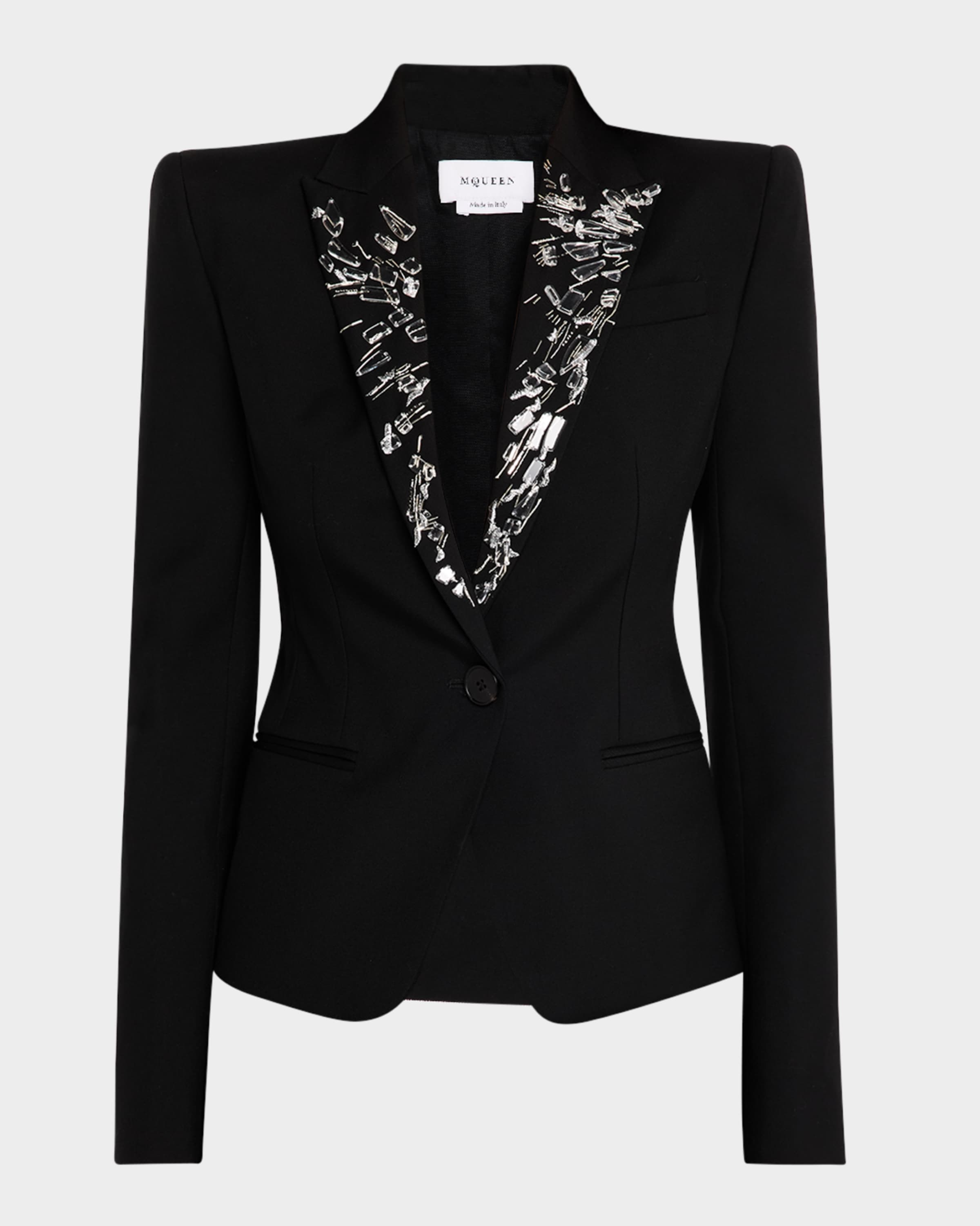 Smashed Screen Crystal-Lapel Single-Breasted Jacket - 2