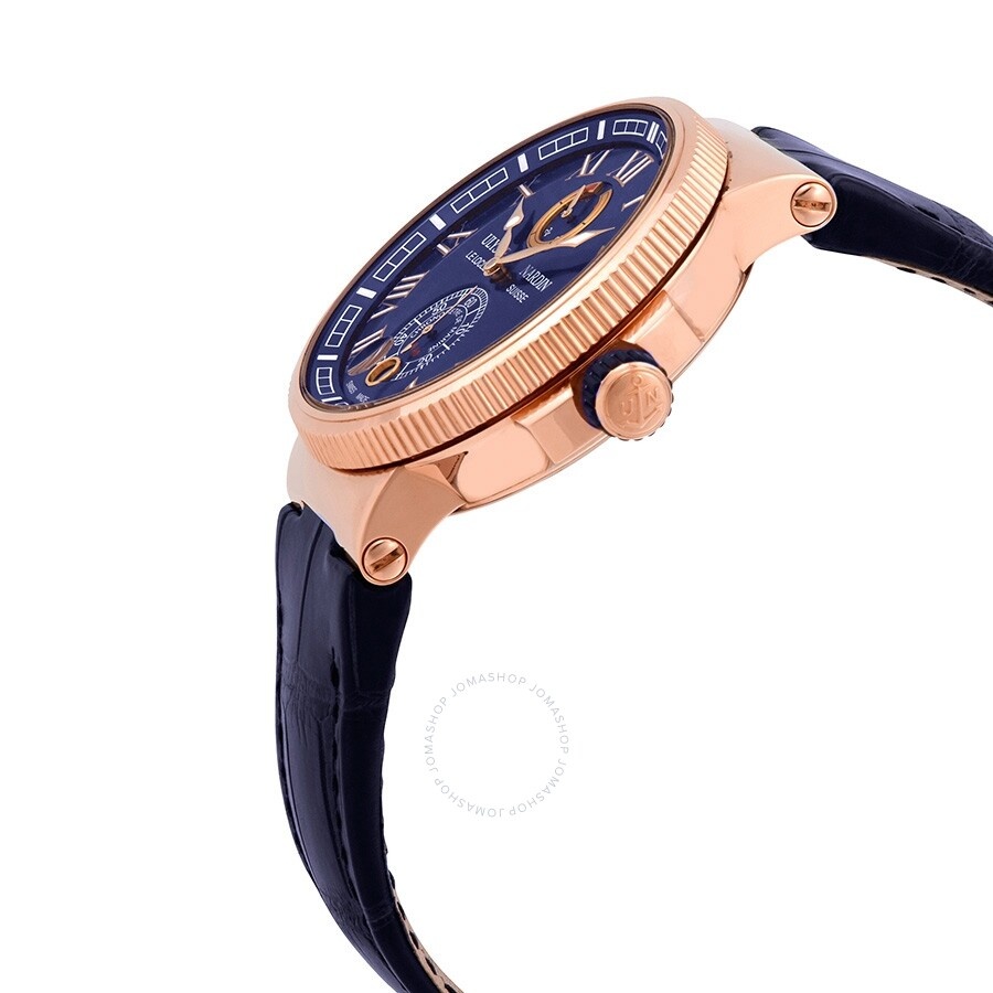 Ulysse Nardin Marine Blue Dial Automatic Men's 18kt Rose Gold Watch 1186-126/43 - 2