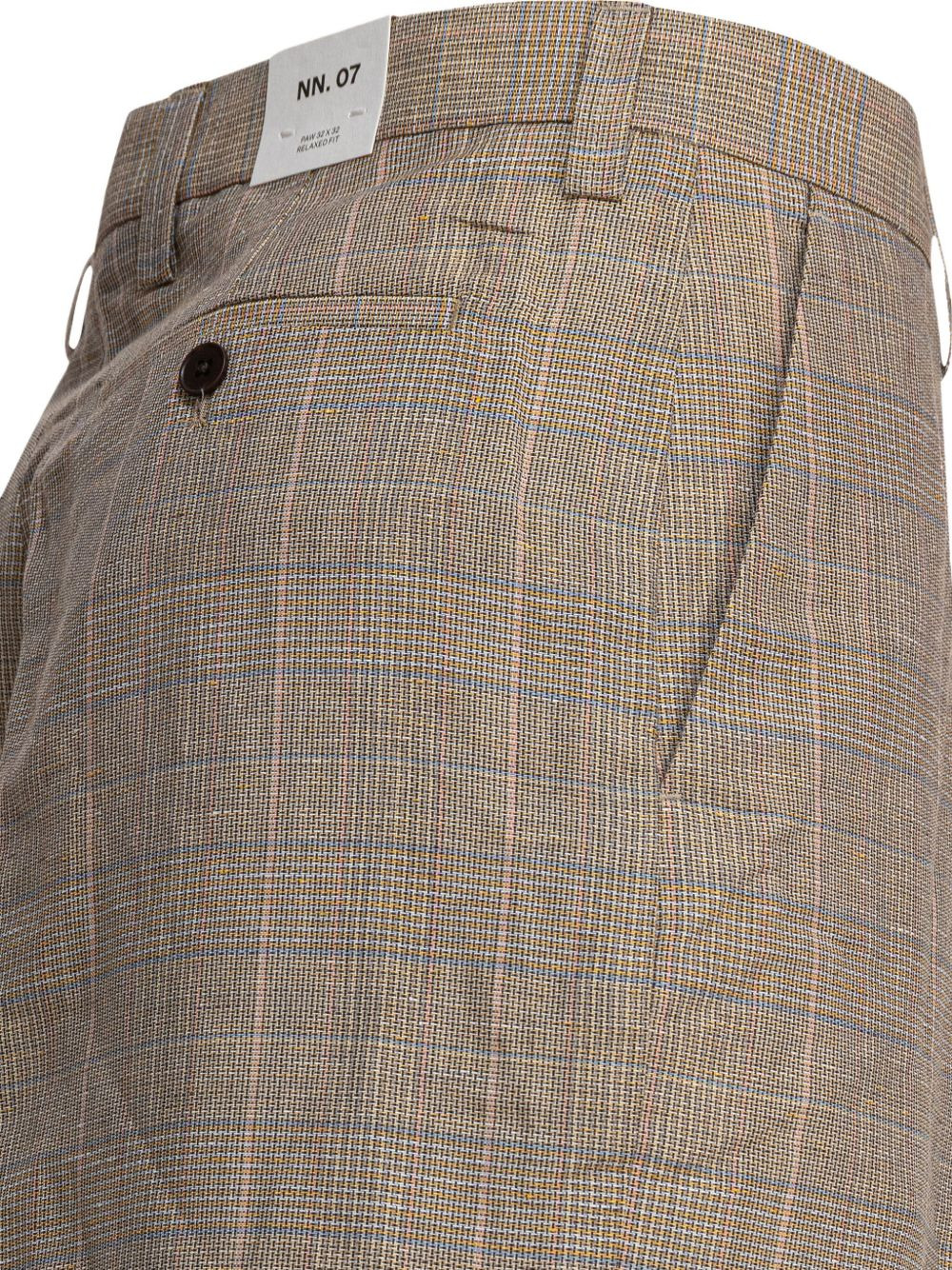 checked-pattern trousers - 3