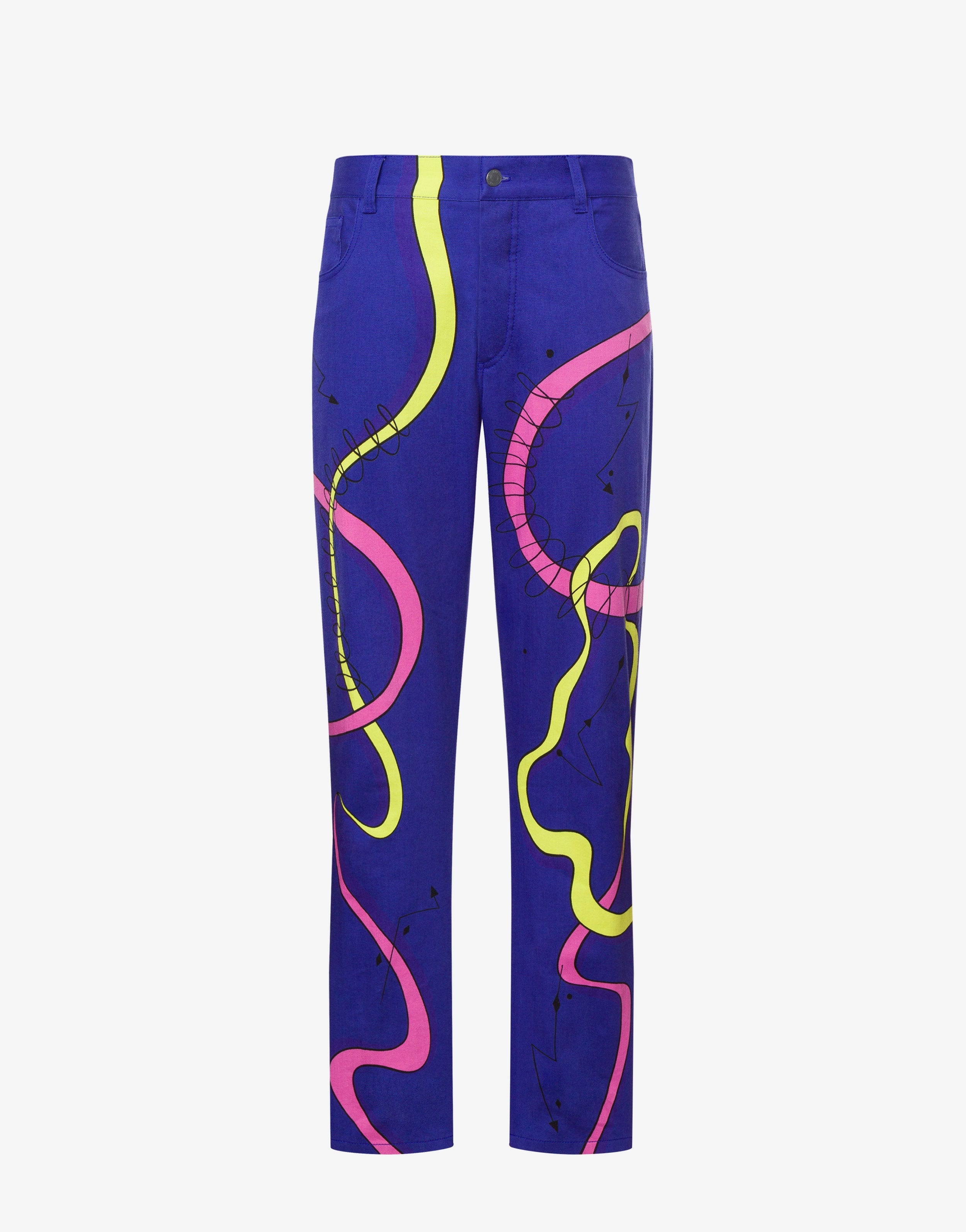 NEW WAVE ARTWORK GABARDINE TROUSERS - 1