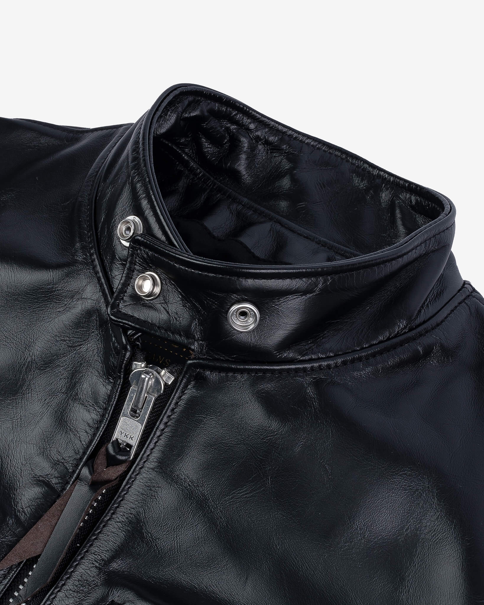 IHJ-35-BLK Japanese Horsehide Rider’s Jacket - Black (Tea-Core Dyed) - 7