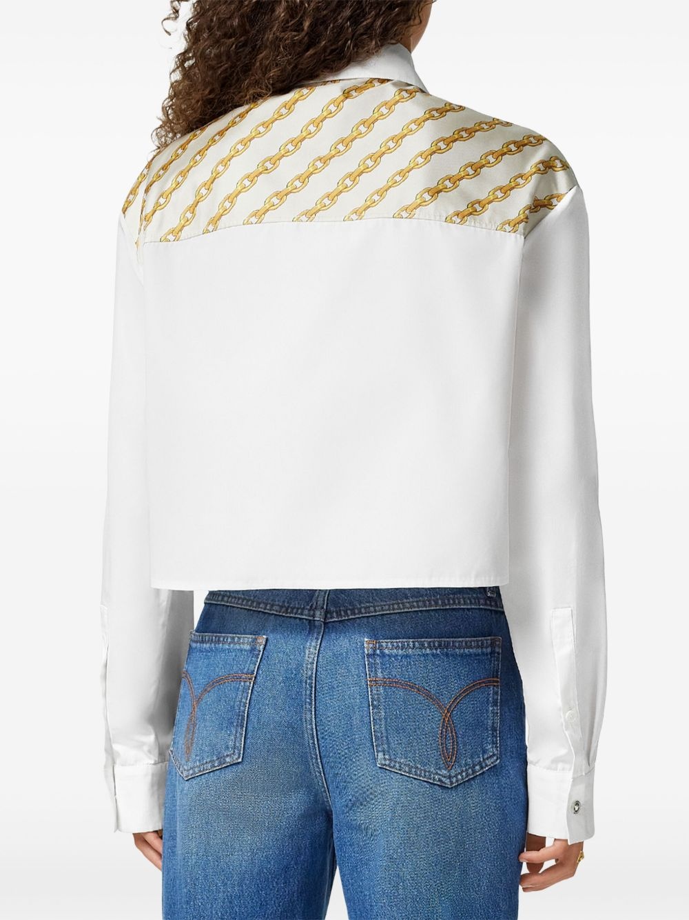 Medusa Chain cropped shirt - 4