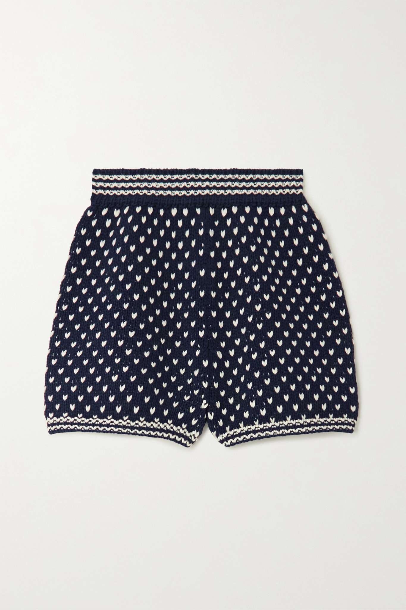 Jacquard-knit cotton shorts - 1