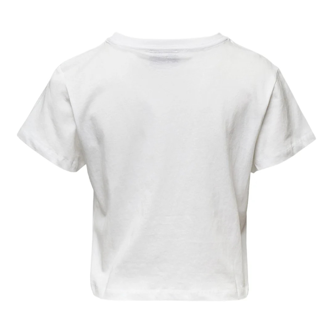 White Cropped T-Shirt - 2