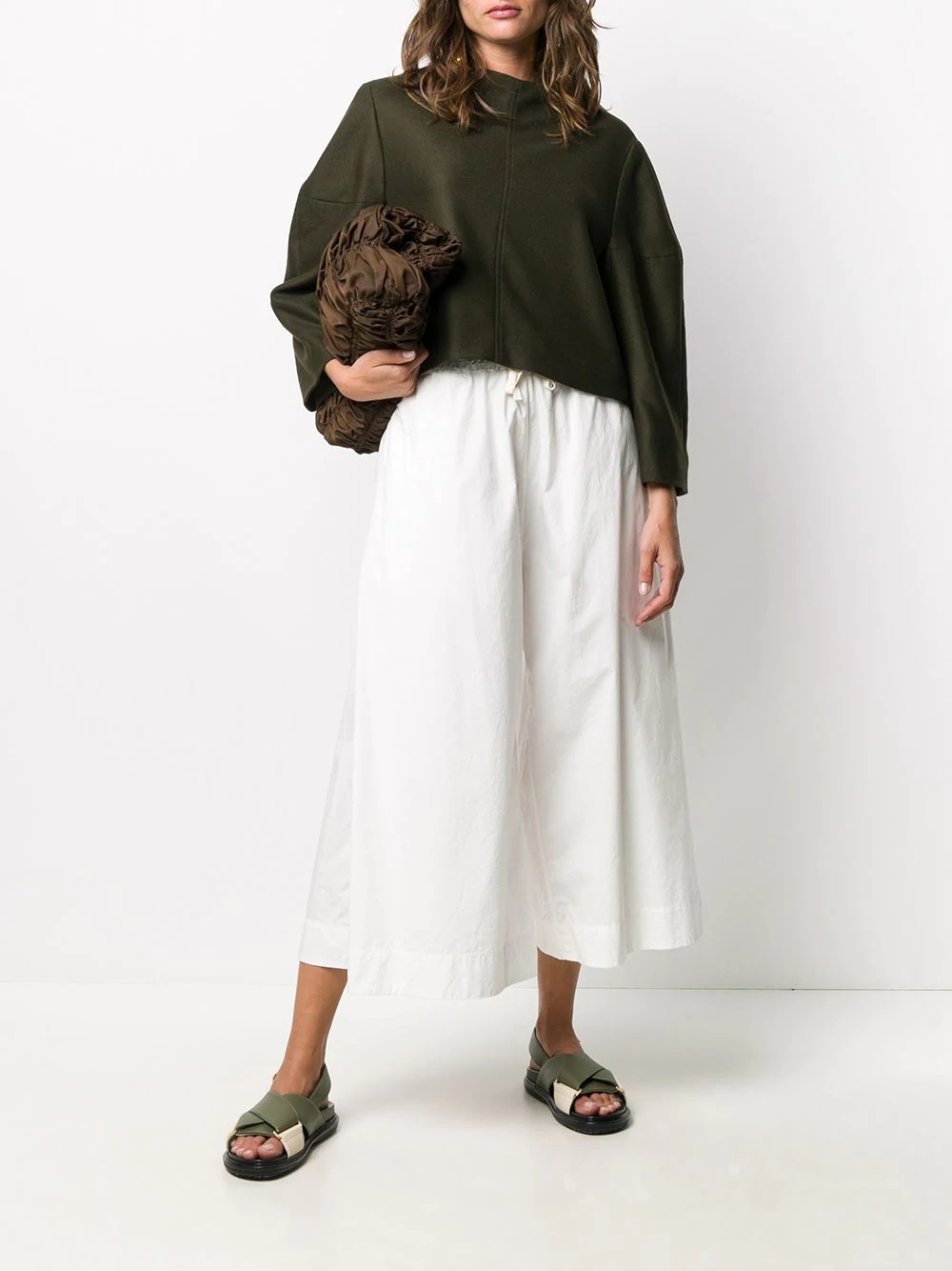 drawstring culotte trousers - 2