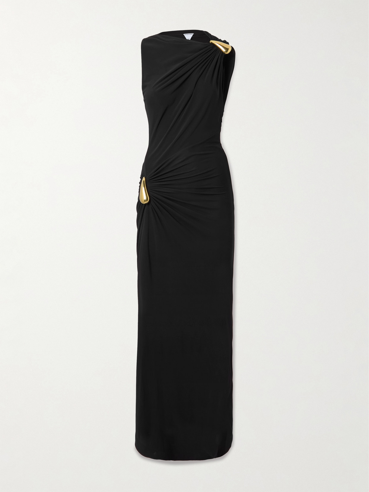 Gathered Embellished Crepe-jersey Maxi Dress - 1