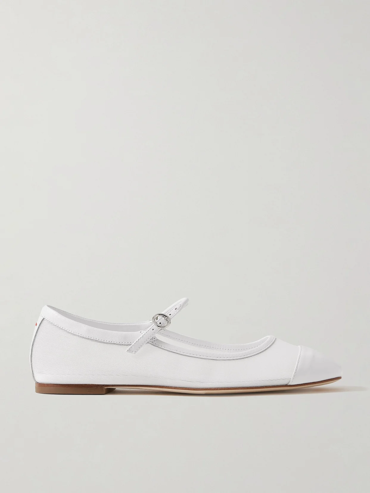 Uma Mesh And Leather Mary Jane Flats - 1