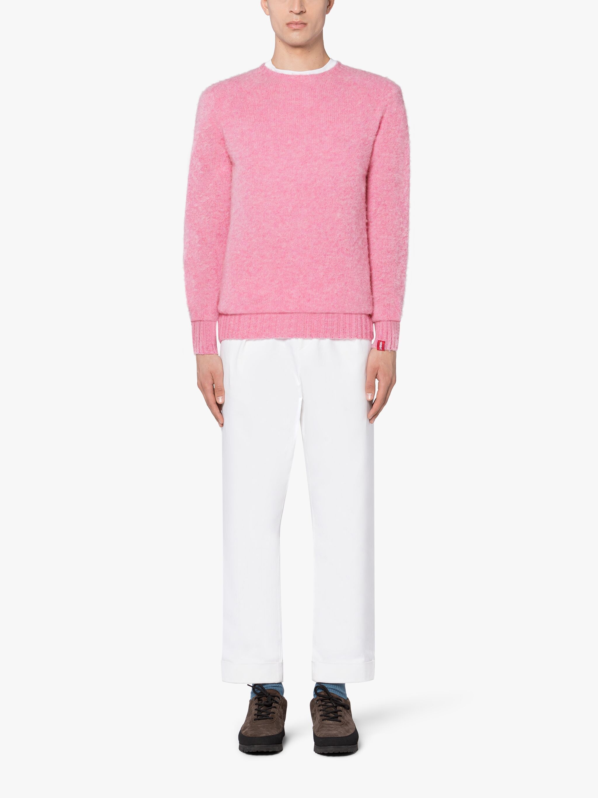 HUTCHINS PINK WOOL CREWNECK SWEATER - 2
