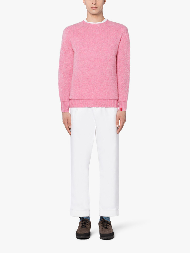 Mackintosh HUTCHINS PINK WOOL CREWNECK SWEATER outlook