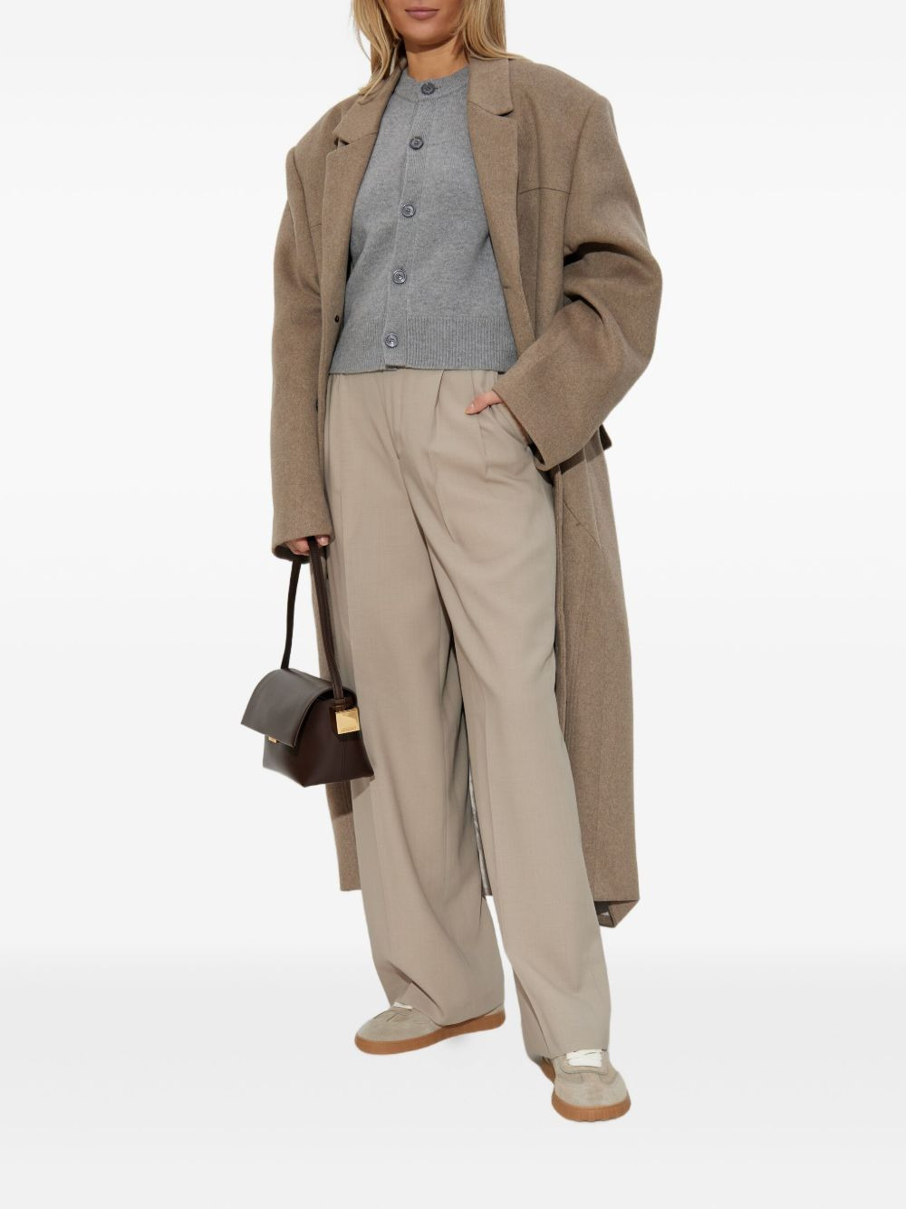 pleated buckle-fastening trousers - 2