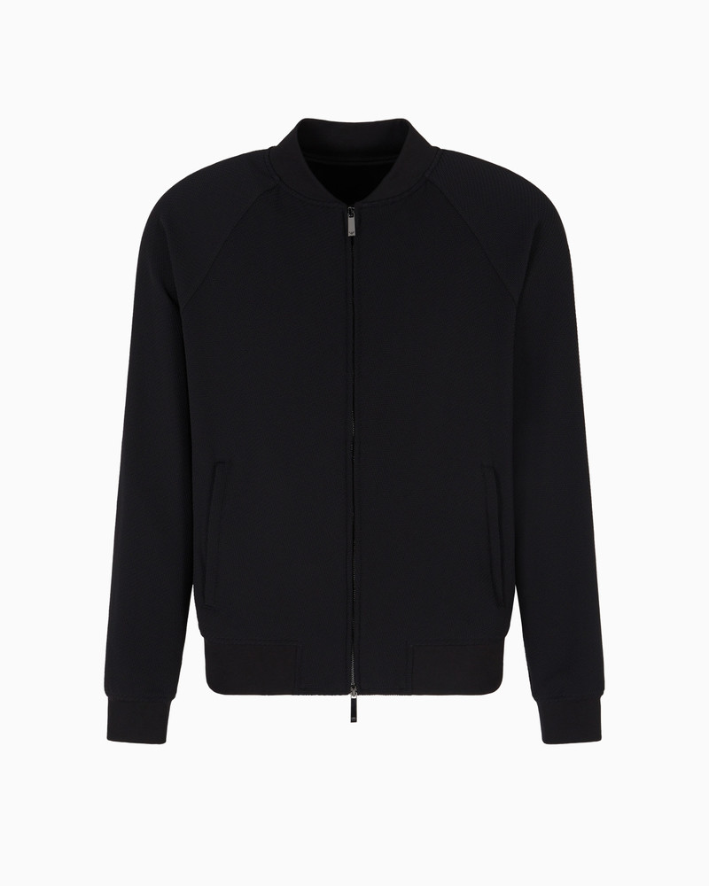 DOUBLE DIAGONAL WEAVE STRETCH NYLON JERSEY BLOUSON 1