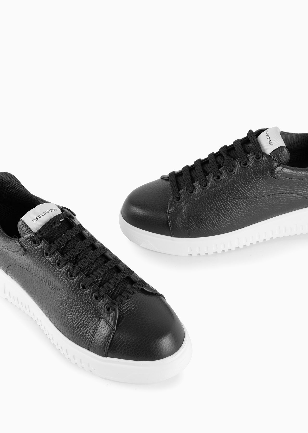 Tumbled leather sneakers - 8