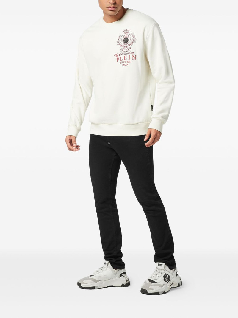 PHILIPP PLEIN crest-embellished sweatshirt outlook