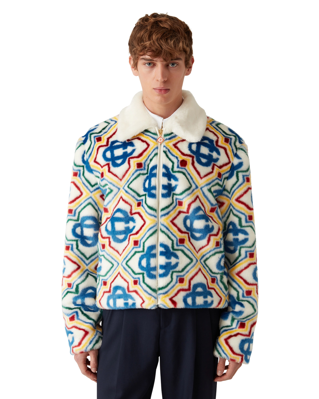 Jacquard Faux Fur Jacket | Casablanca Paris - 3