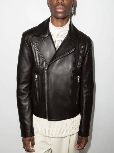 Balmain leather biker jacket outlook