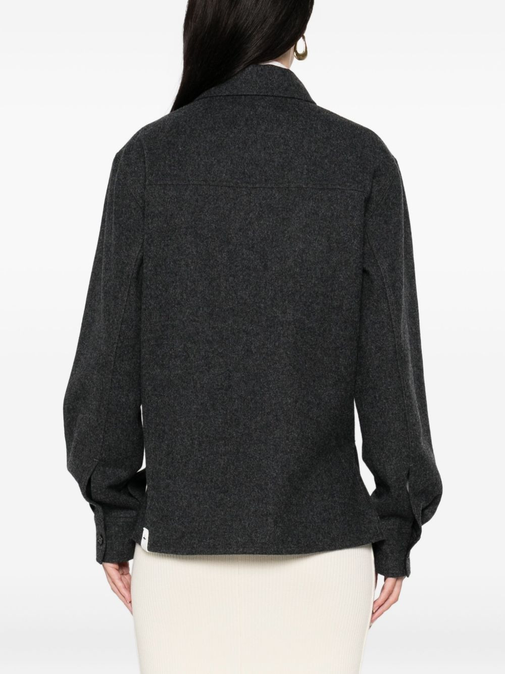 button-down wool shirt - 4
