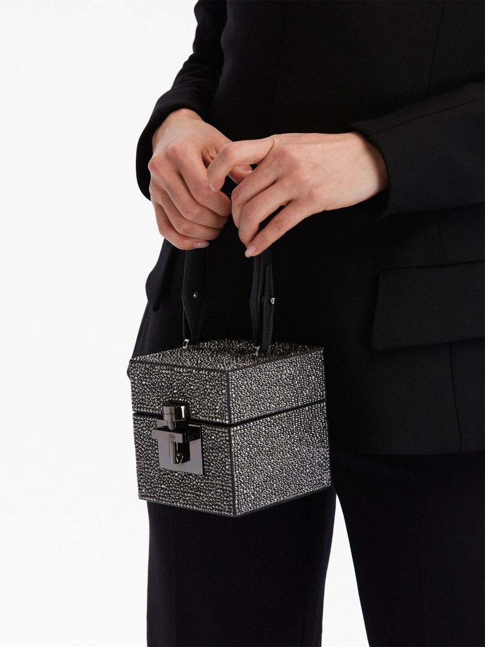 Alibi Cube crystal-embellished bag - 2