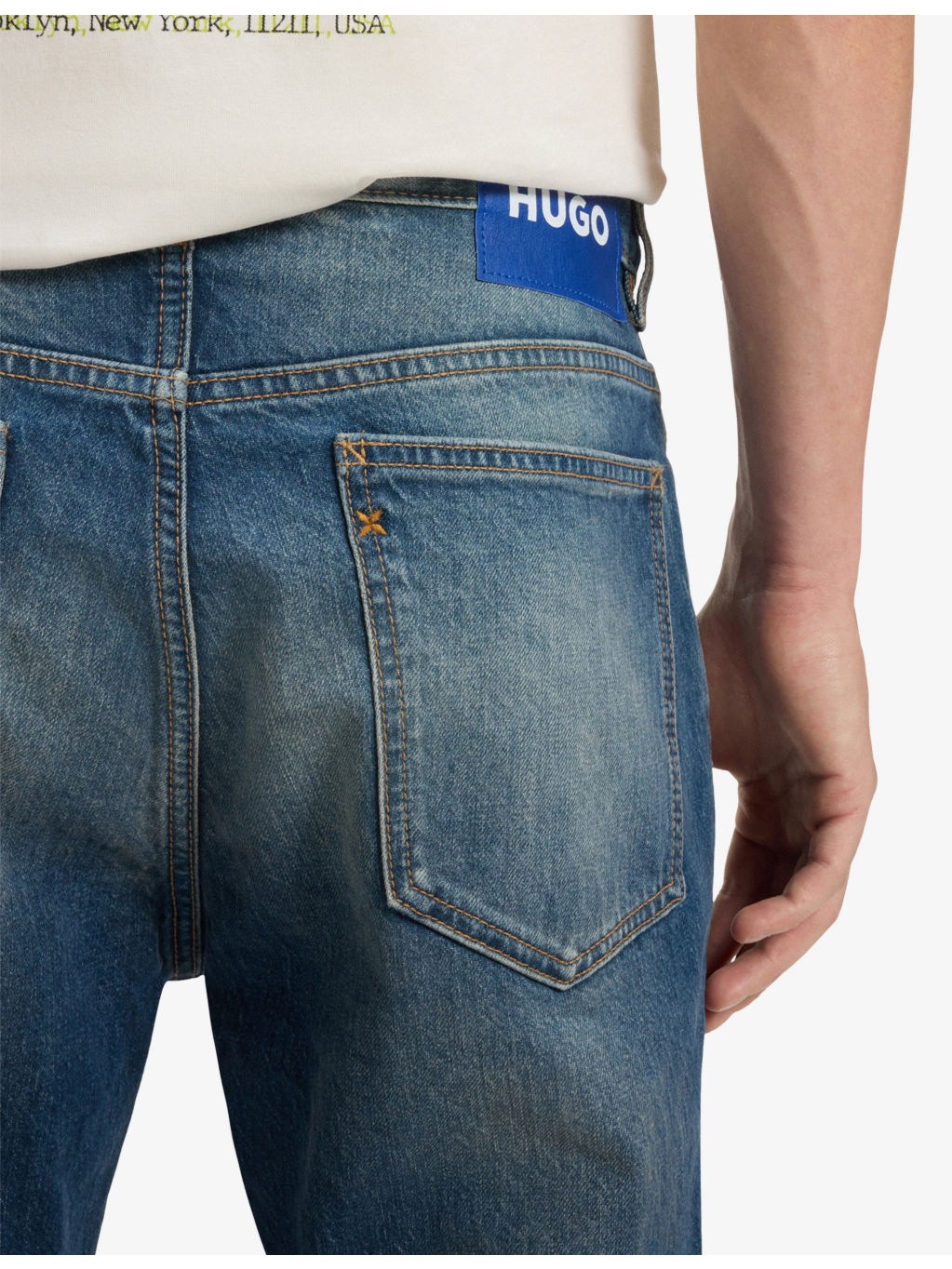 Slim-Fit Straight-Leg Stretch-Denim Jeans - 5