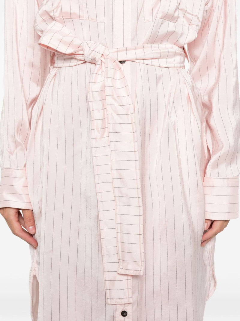 belted striped midi shirt dress 5