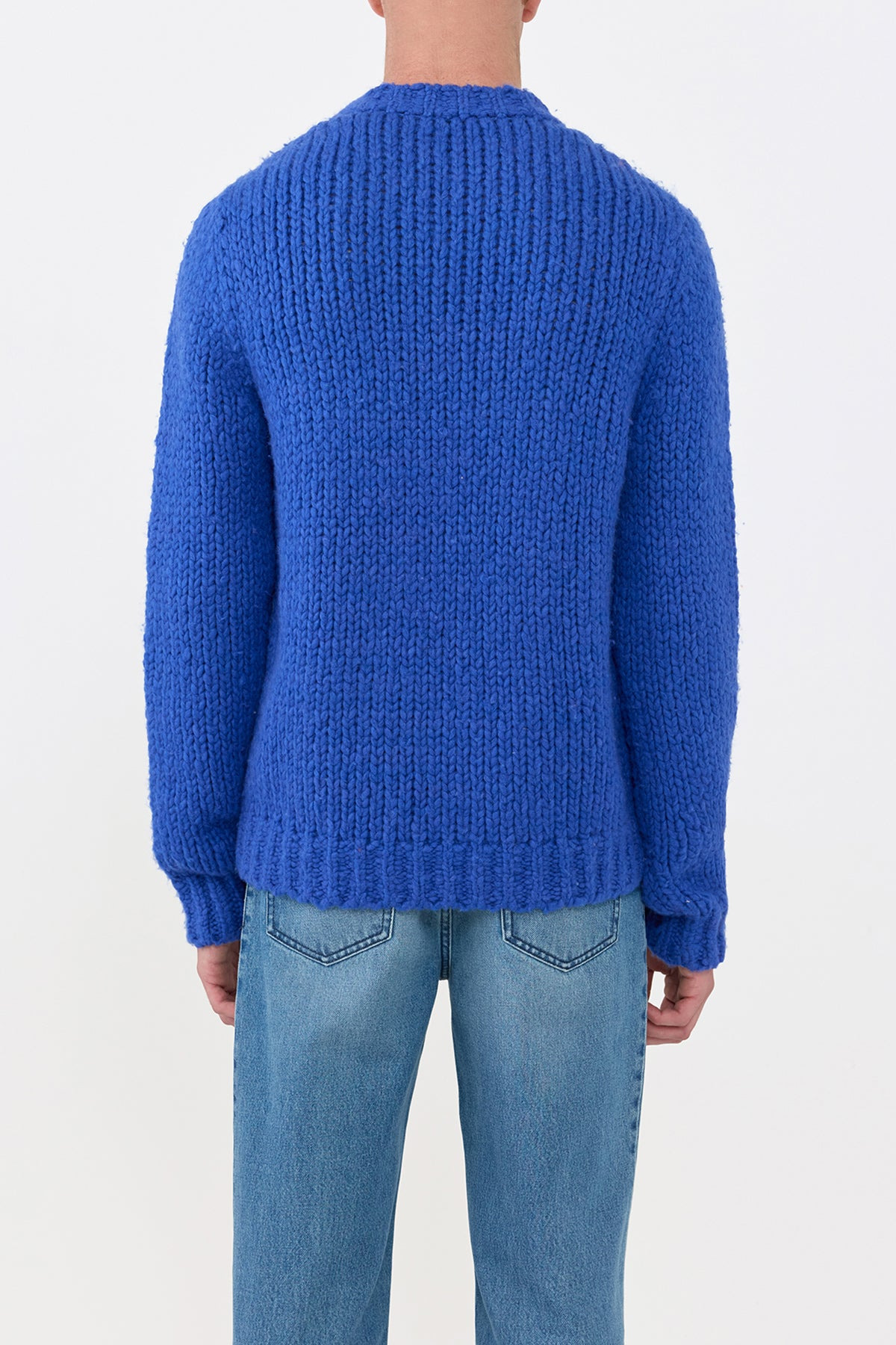 Lawrence Knit Sweater in Cobalt Welfat Cashmere - 4