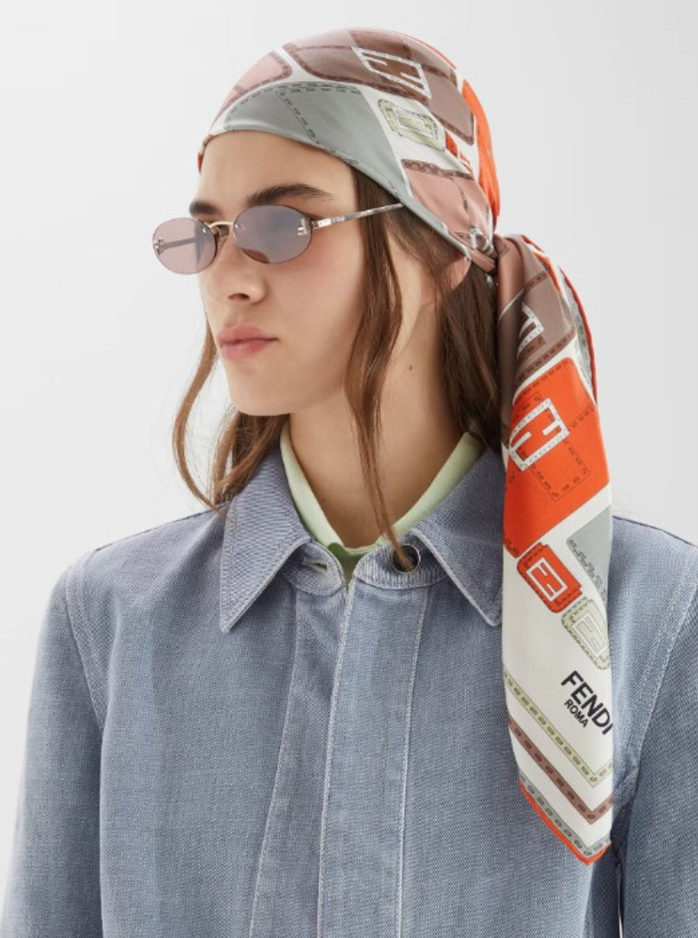 Fendi Women 'Baguette' Multicolor Scarf With All-Over Print In Silk Woman - 4
