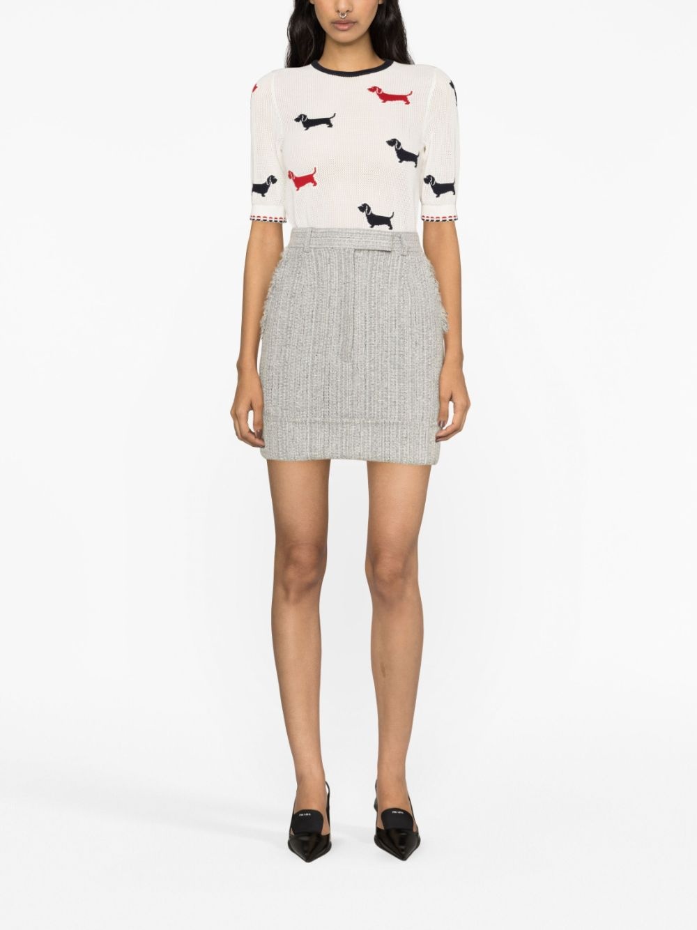 tweed mini skirt - 2