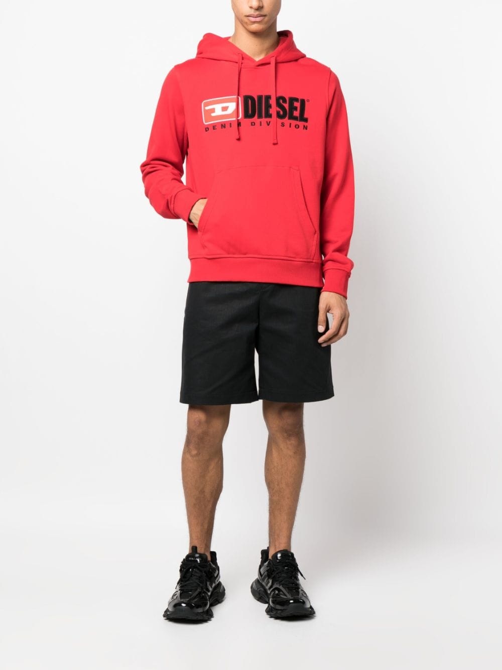 logo-patch cotton-blend hoodie - 2