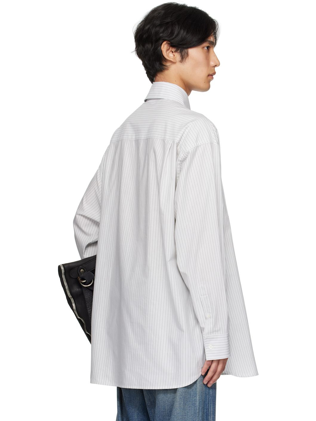 White Striped Long Sleeve Shirt - 3