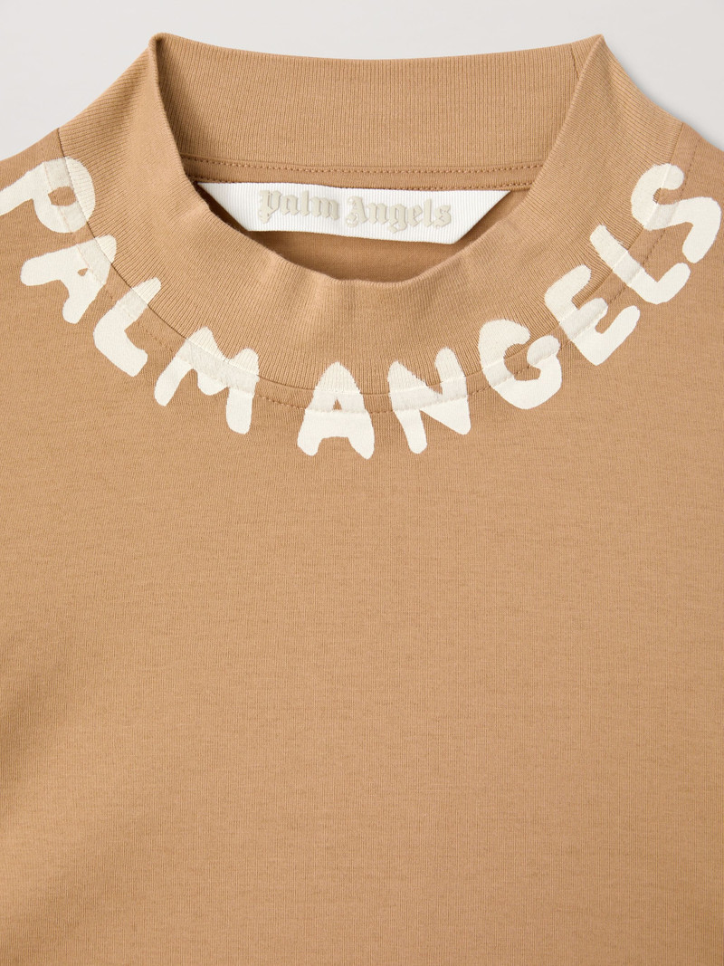 Logo Cropped T-Shirt  Beige 3