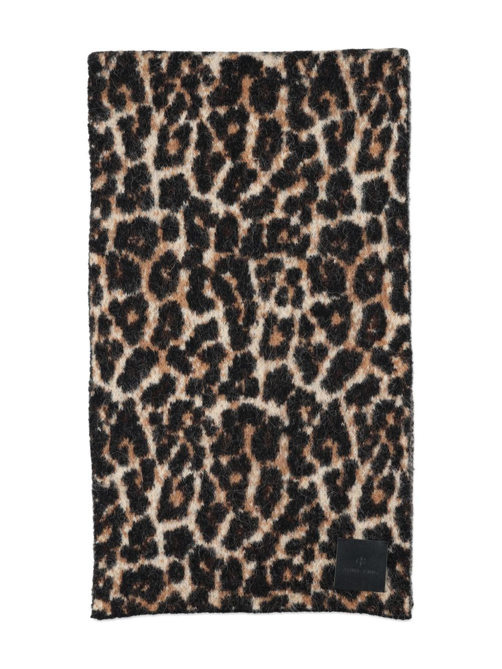 leopard print wool scarf - 2