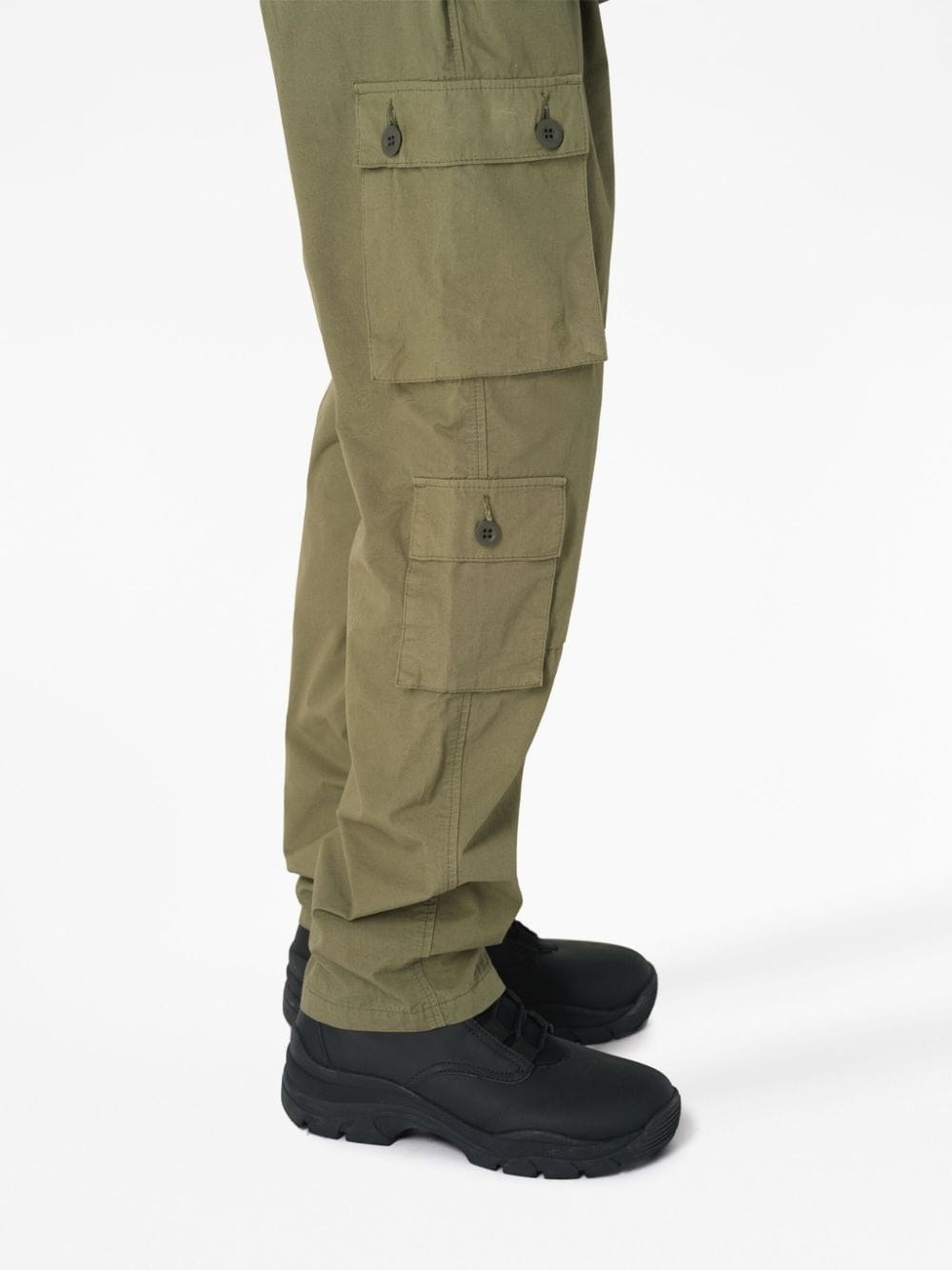 straight-leg cotton cargo pants - 5