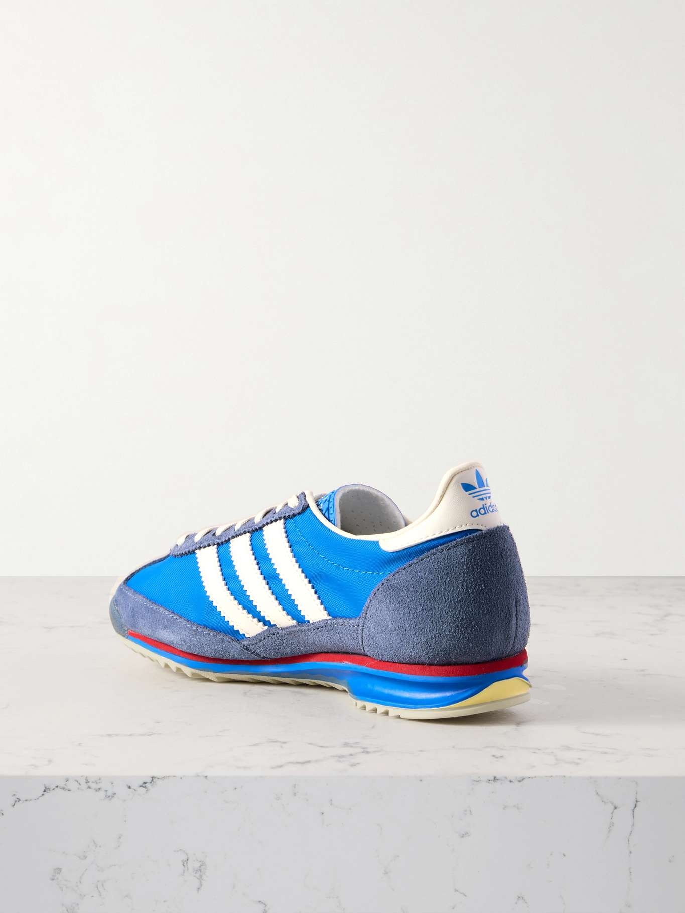 SL 72 OG suede and leather-trimmed nylon sneakers Blue - 3