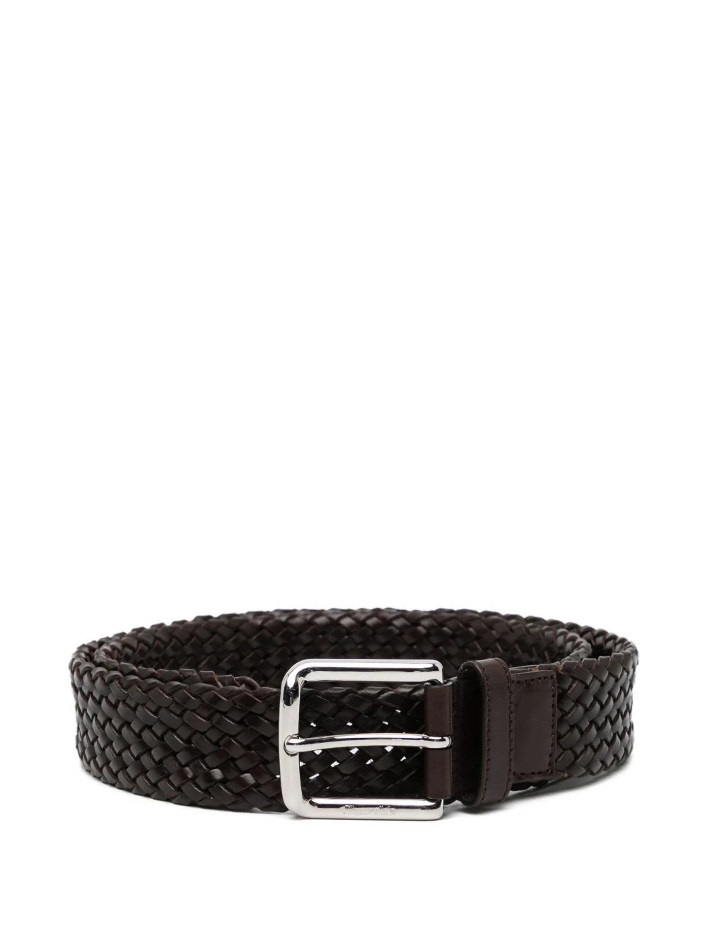 woven leather belt - 1