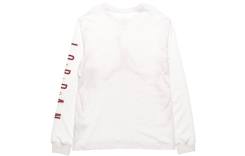 Jordan Air Jordan Alphabet Multi-Color Logo Round Neck Long Sleeves White CN3503-100 outlook