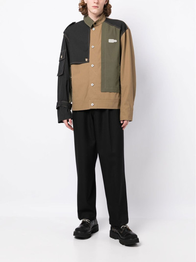 FENG CHEN WANG colour-block panel shirt jacket outlook