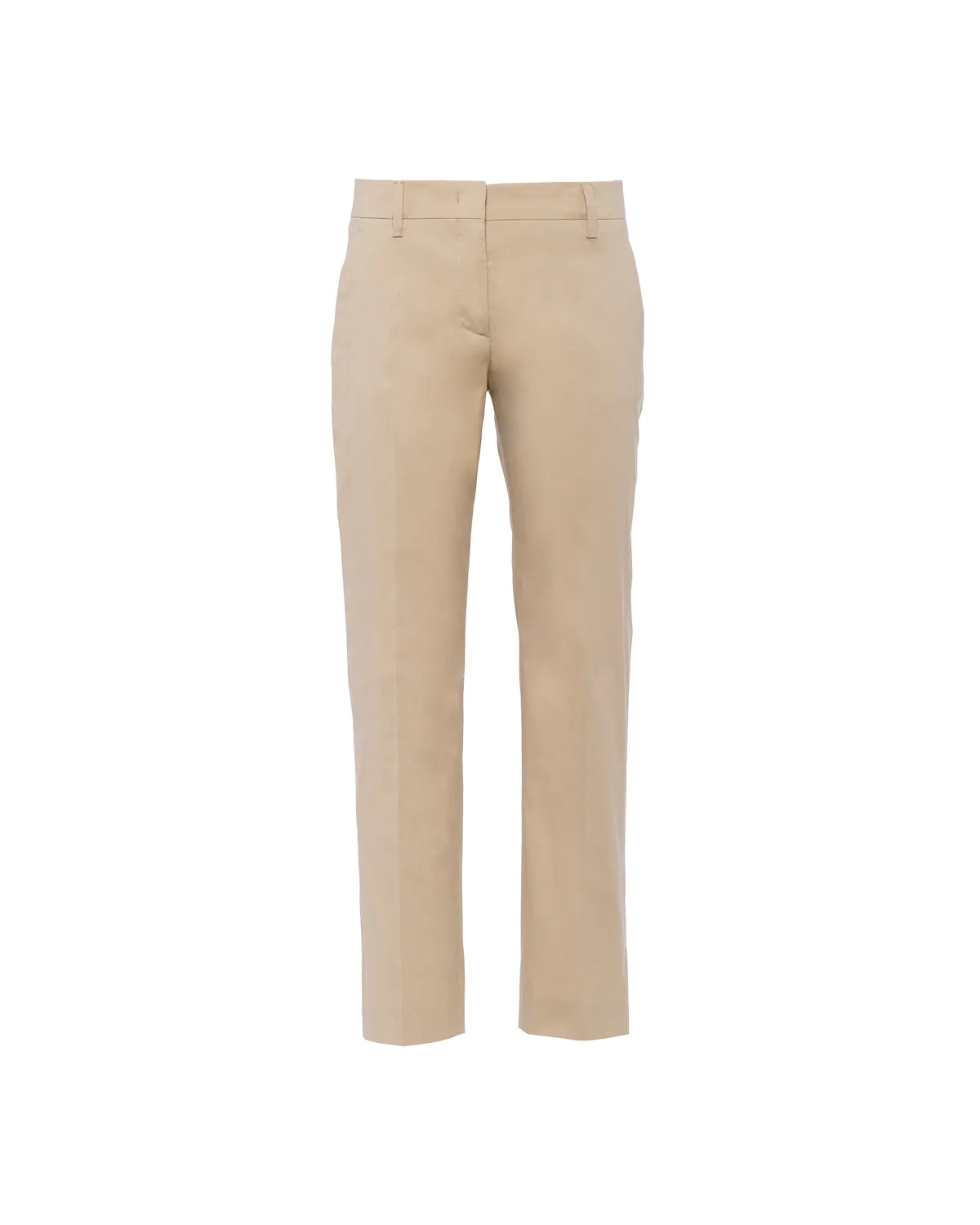 Stretch cotton poplin trousers - 1