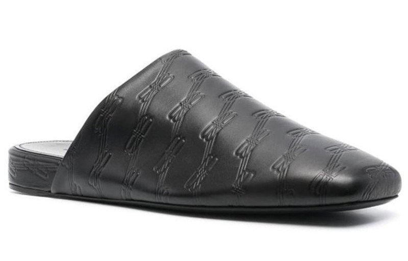 BALENCIAGA Balenciaga Leather Cosy BB Mules 'Black' 743926WB7221000 outlook