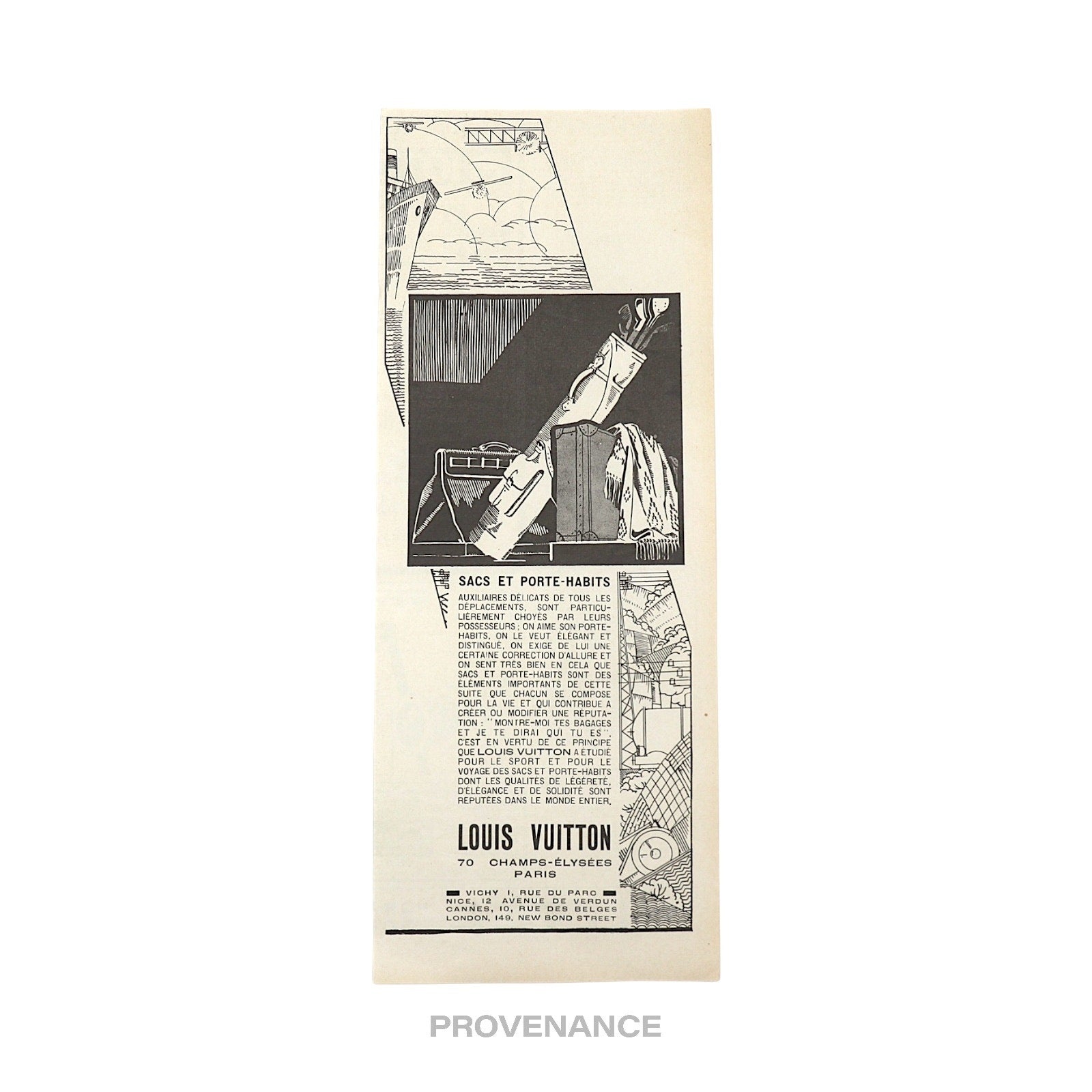 Louis Vuitton Antique Vintage Newsprint Ad - Bags Luggage - 3