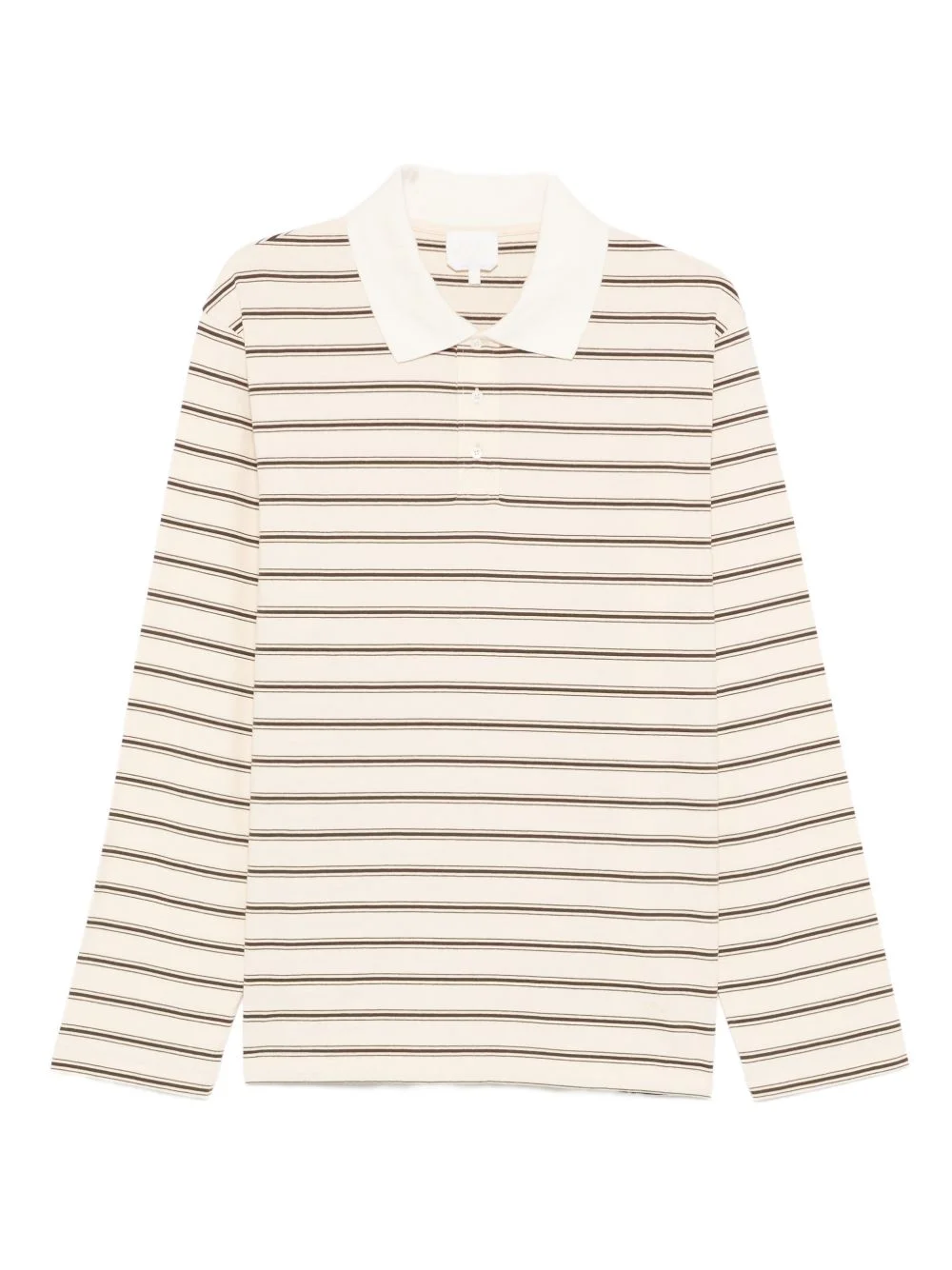 striped long-sleeve polo shirt - 1