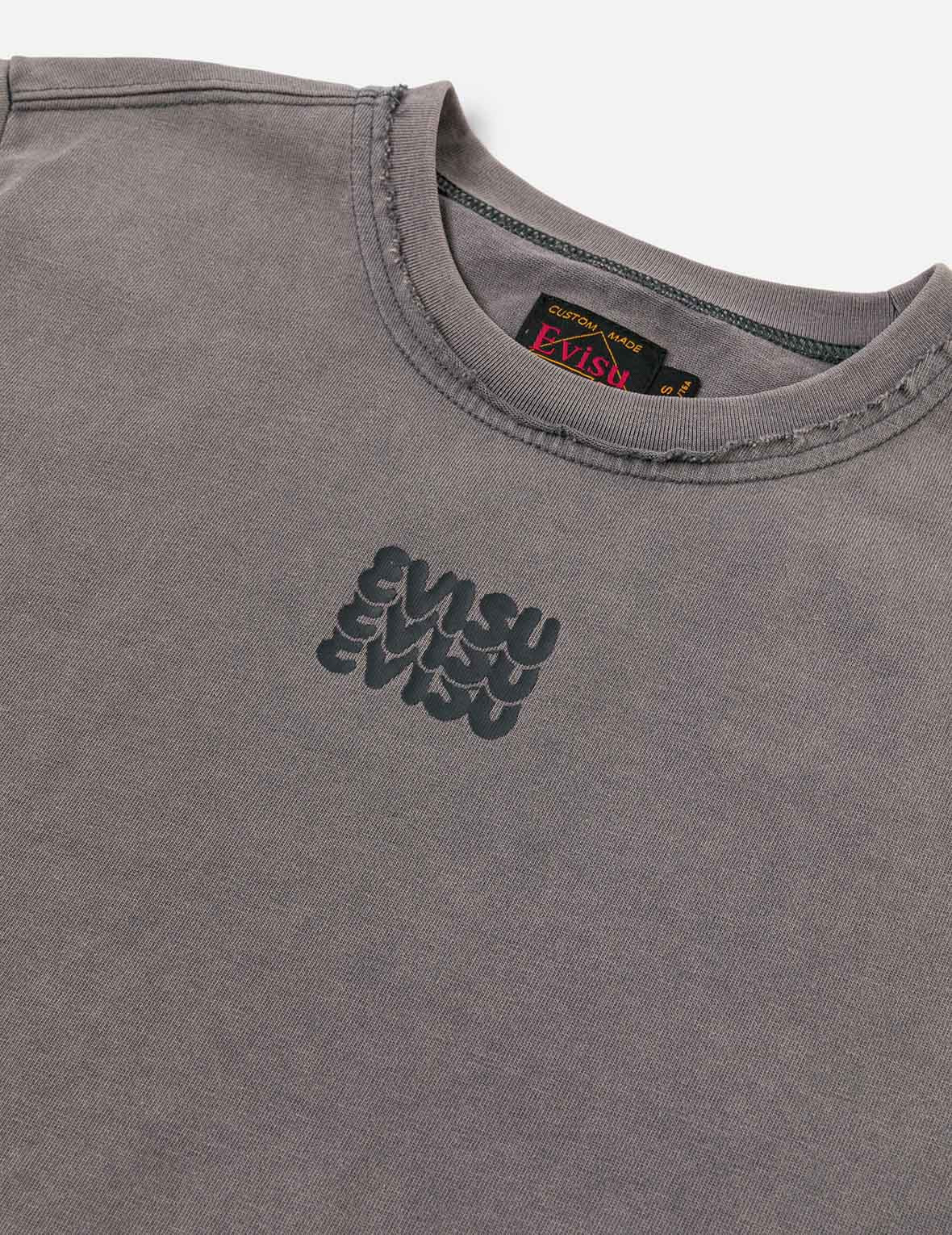 Logo Print and Distressed Detail Fashion Fit T-Shirt - 8