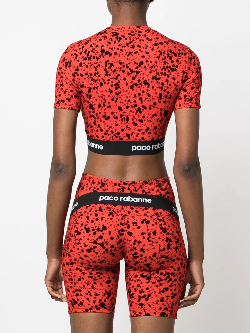 paint-splatter print jersey crop top 4