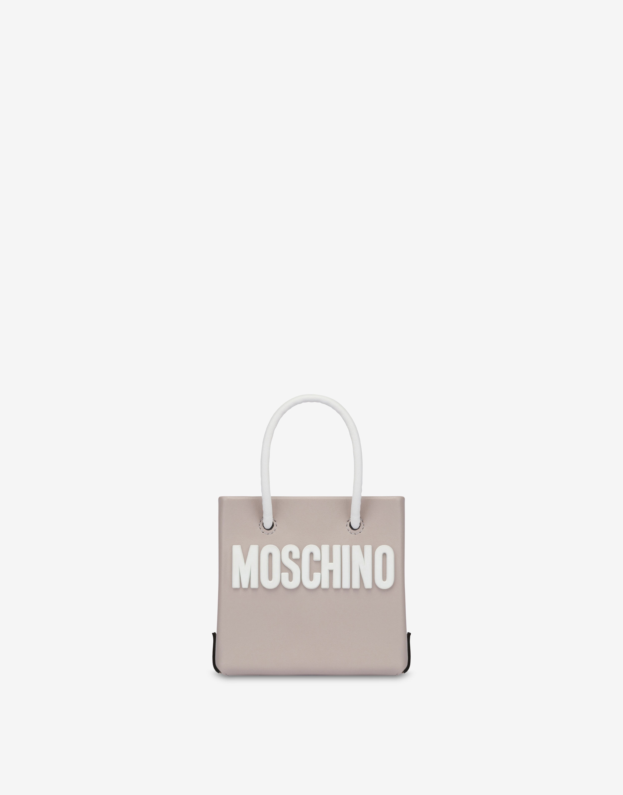 LETTERING LOGO MINI CALFSKIN SHOPPER - 1