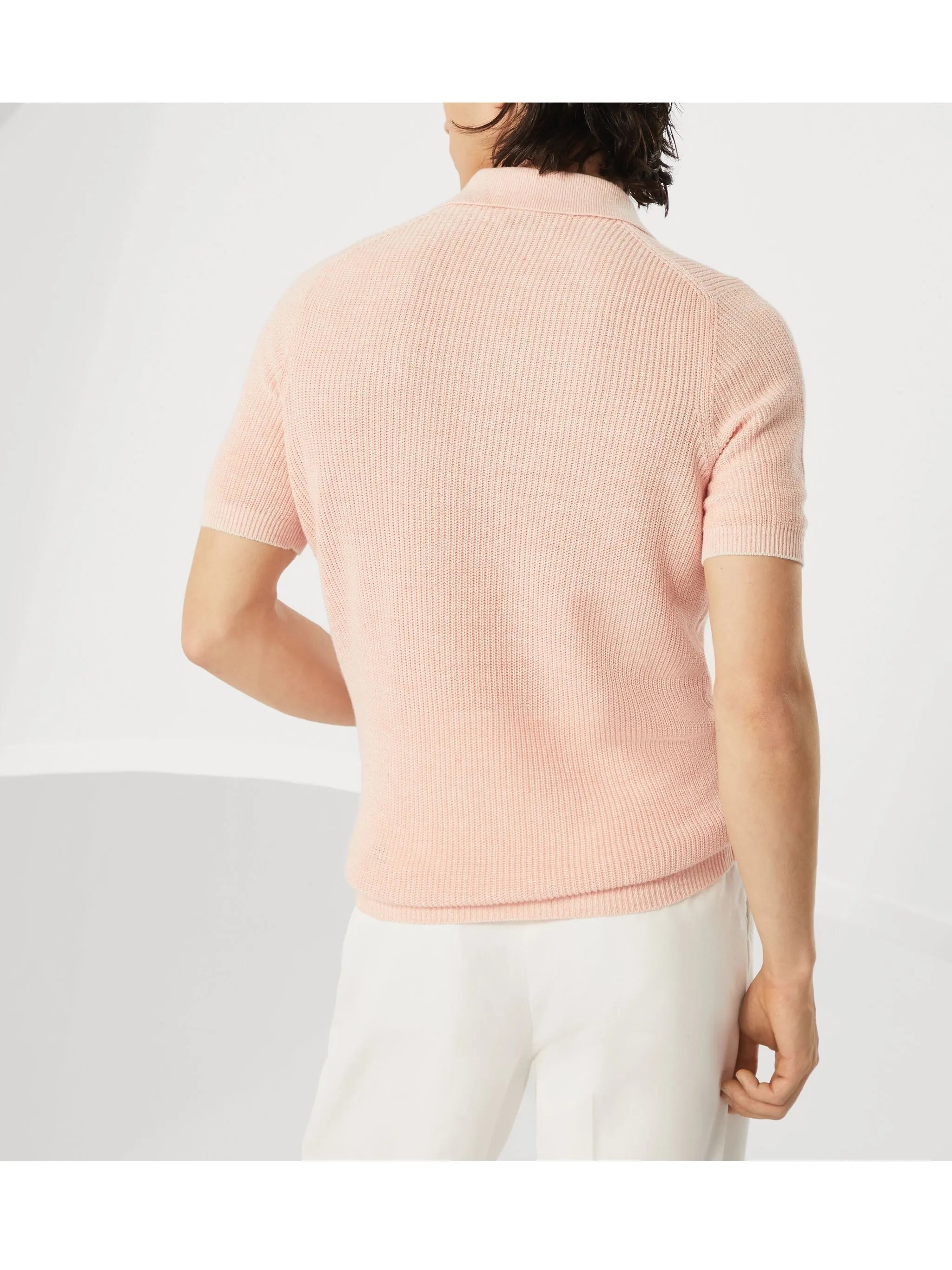 Ribbed-knit Polo Shirt - 5