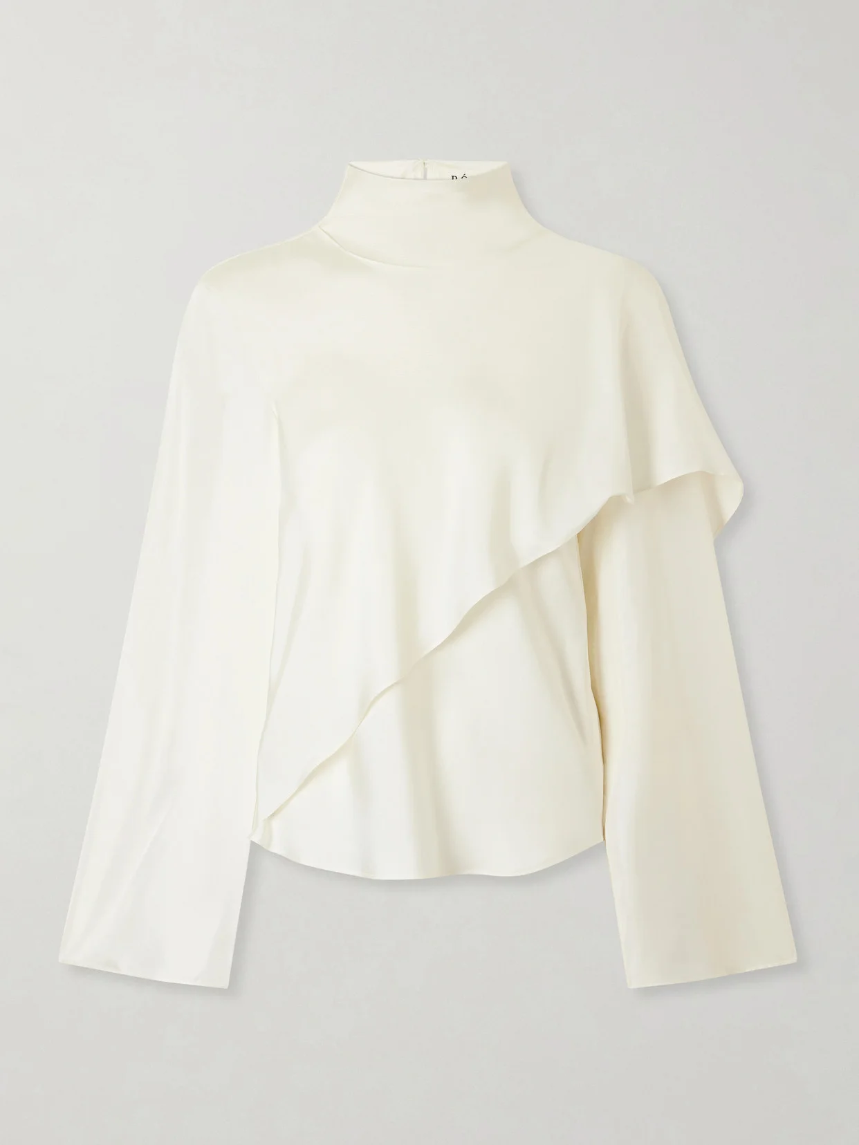 Scarf-detailed Silk-twill Blouse - 1